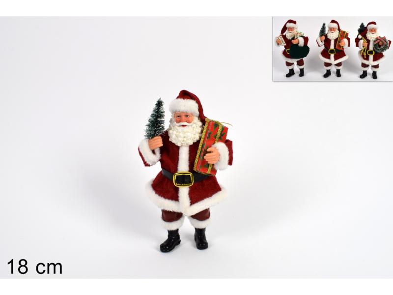 BABBO NATALE C/ DONI 18 CM 3 ASS.