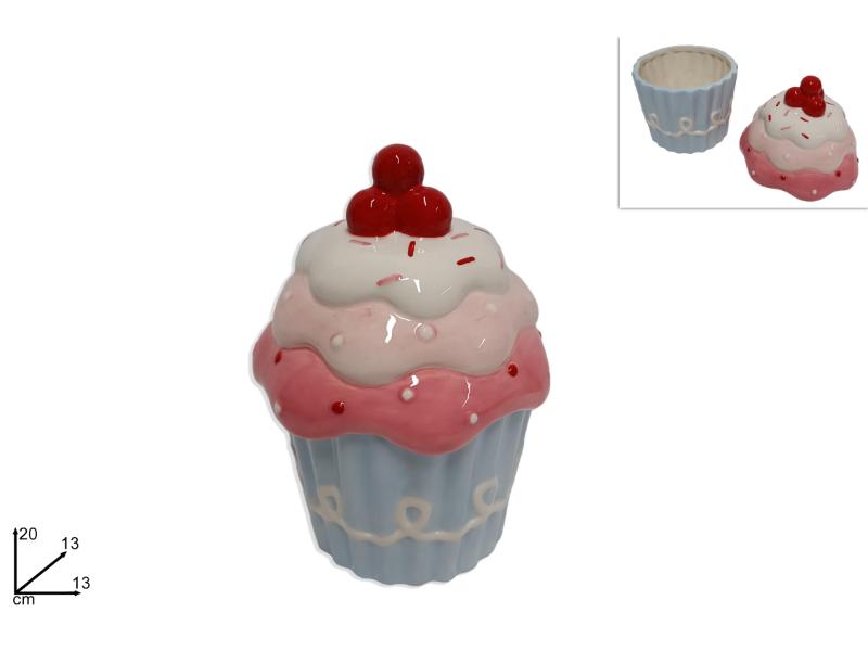 BARATTOLO DOLCETTO CERAMICA 20CM DECORO CANDY