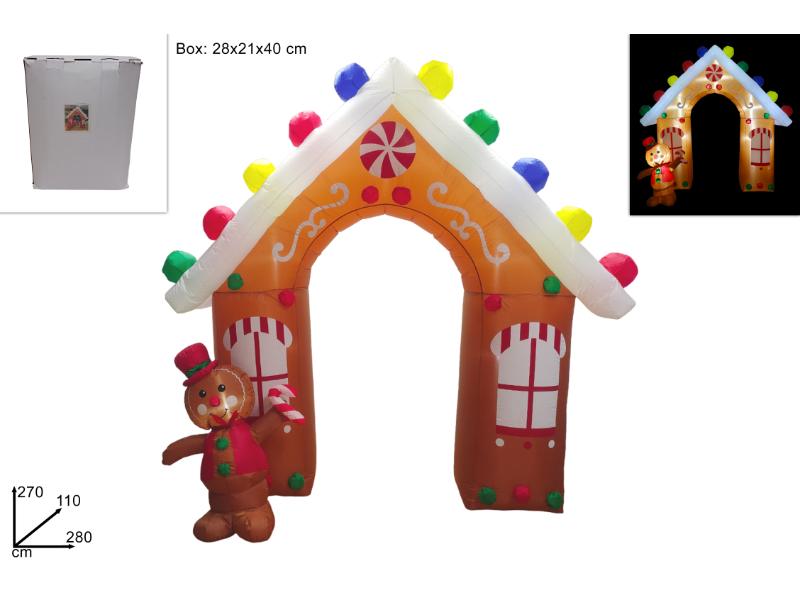 CASA CON OMINO CON DECORO BISCOTTO 2,70 MT