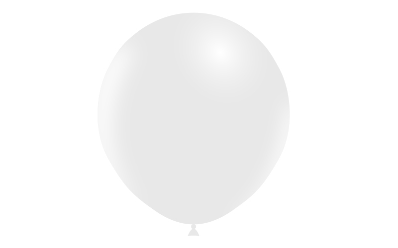 Bag 25 balloons 18'' (140cm-45cm)  White p20