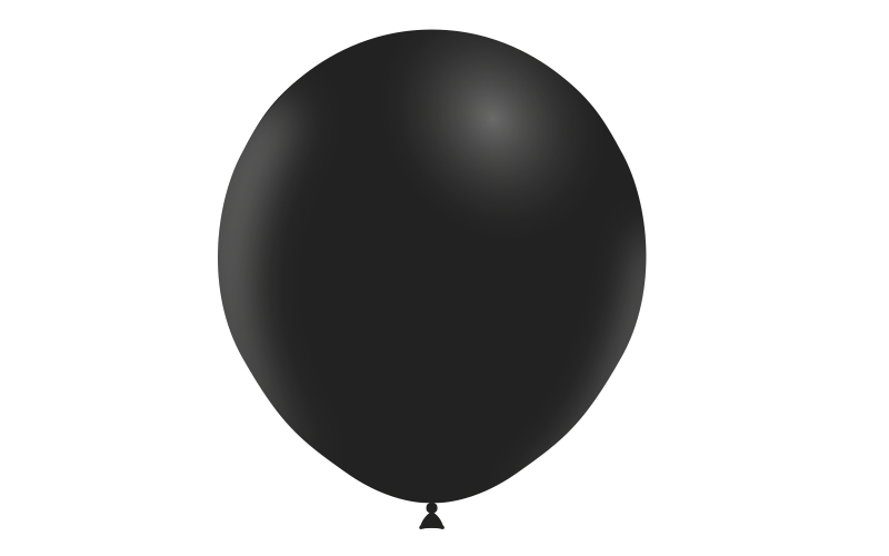 Bag 25 balloons 18'' (140cm-45cm)  Black p41