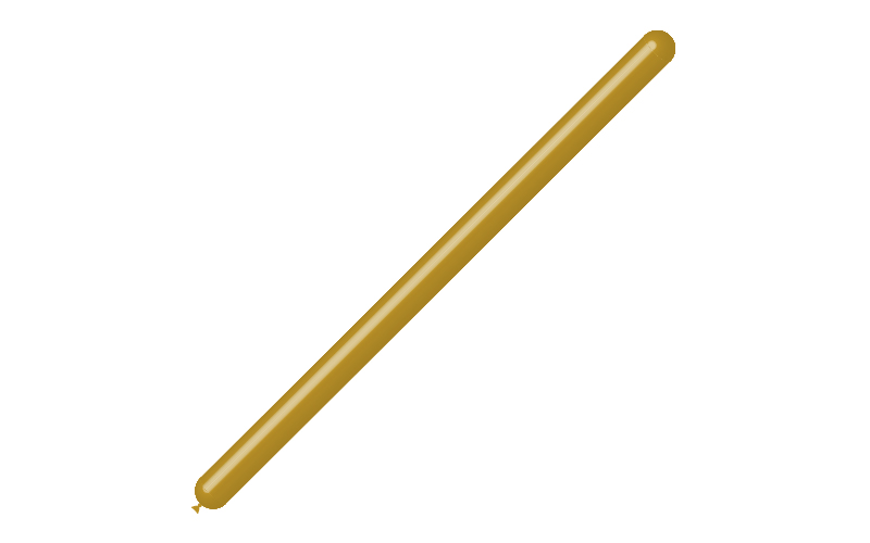 Bag 50 metallic balloons 2'' modelling Gold m94