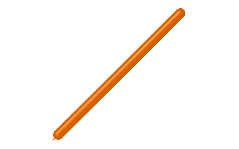 Bag 50 balloons 2'' modelling  Orange p24