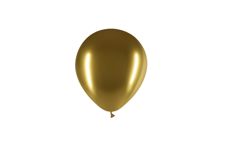 Bag 100 BRILLANT balloons 5' (45cm-14cm) Gold b01
