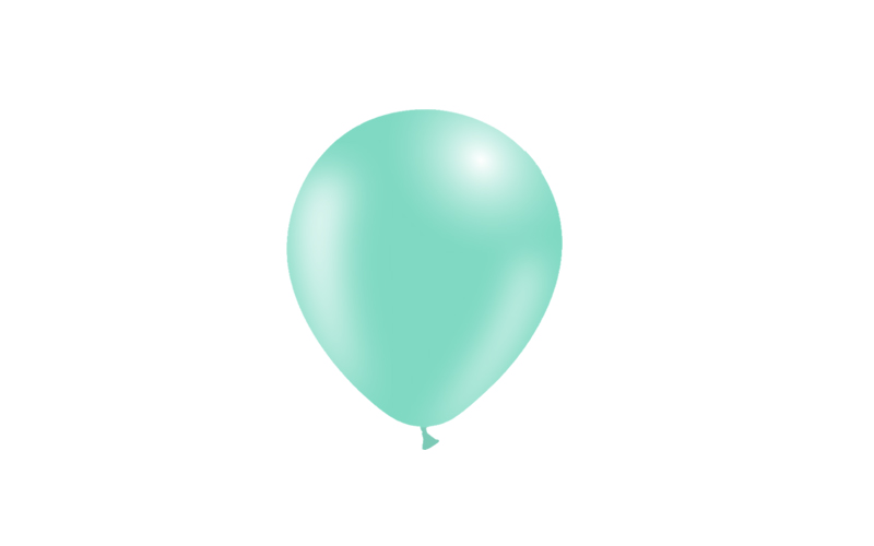 Bag 100 balloons 5' (45cm-14cm)  Mint green p37