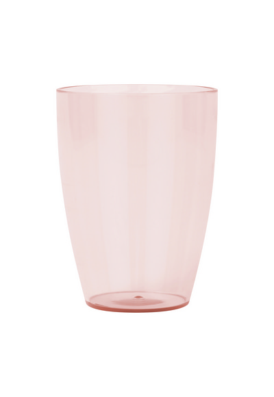 Set 2 bicchieri plastica semi-trasparente H.9cm rose