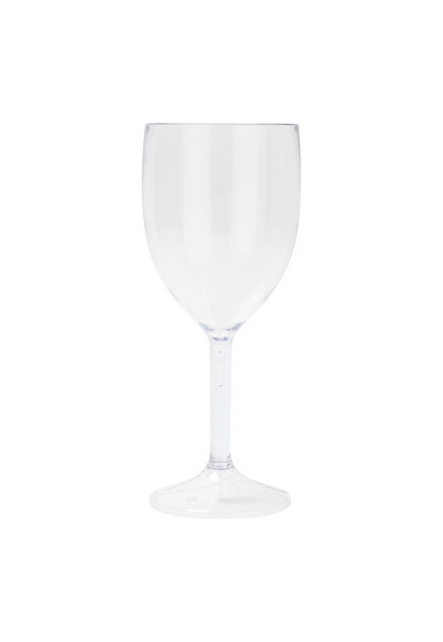 Set 2 bicchieri vino plastica semi-trasparente H.17