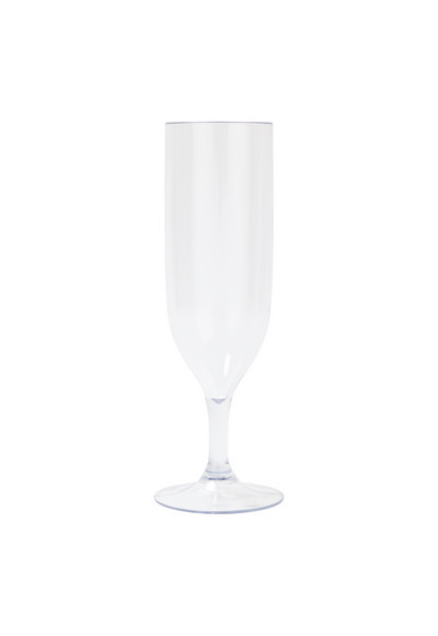 Set 2 flute plastica semi-trasparente H.17cm
