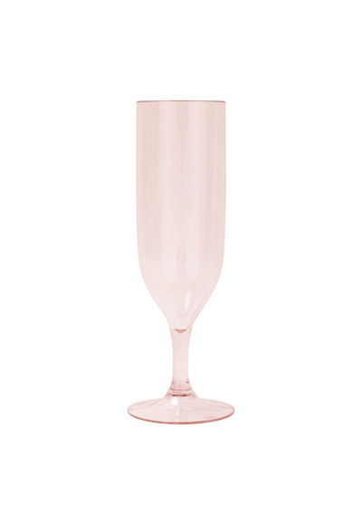 Set 2 flute plastica beige semi-trasparente H.17cm rose