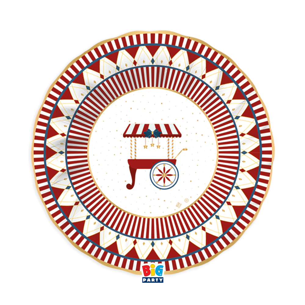 6 Piatti Fondi cm.24 Christmas Carousel