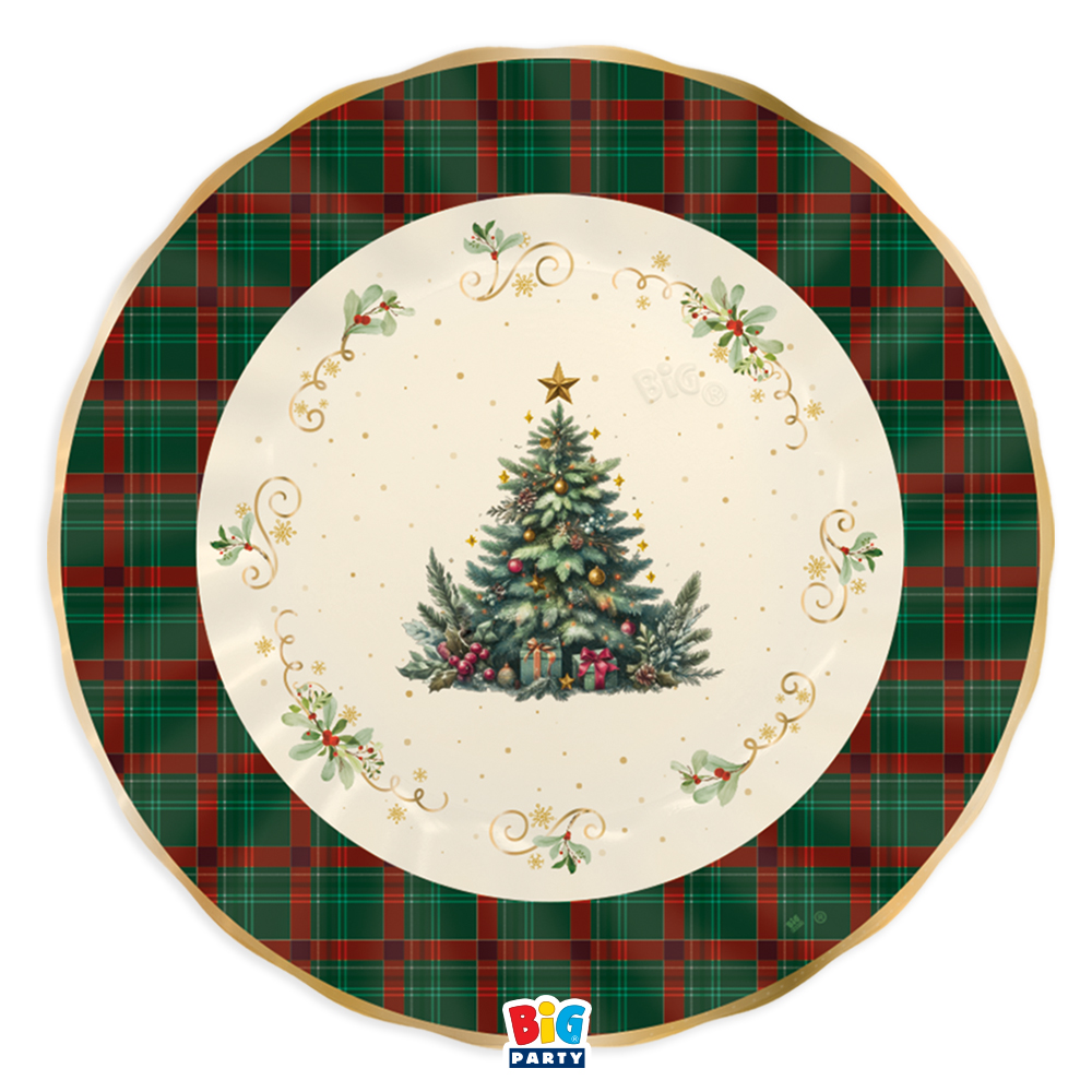 6 Piatti cm.30 Tartan Christmas
