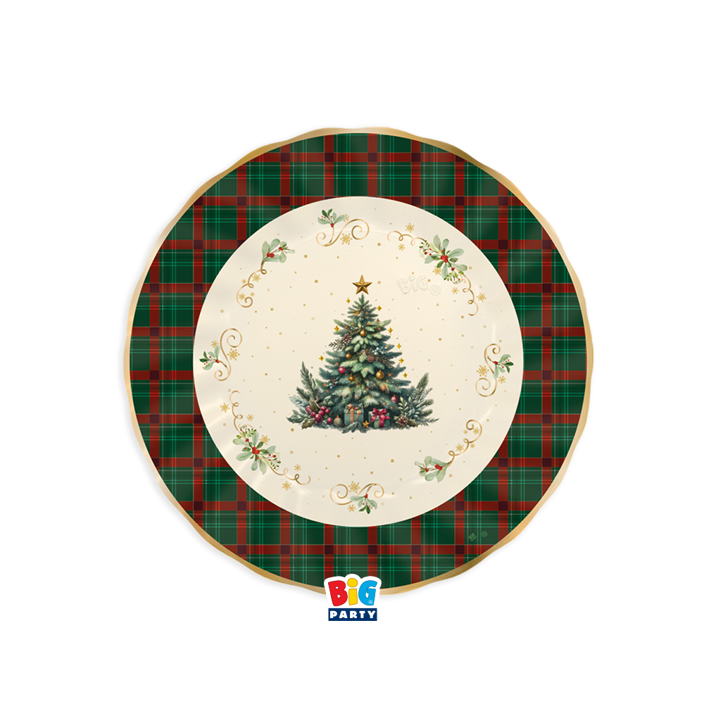 6 Piatti cm.20 Tartan Christmas