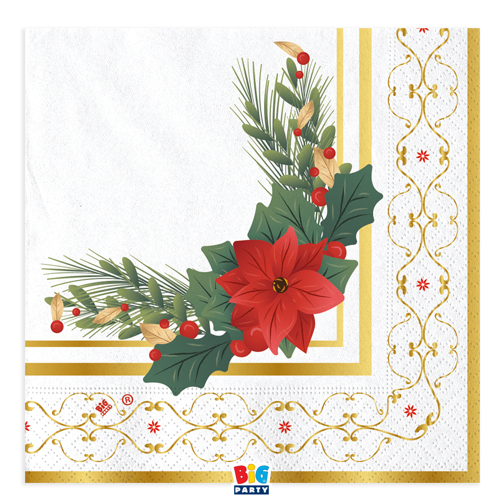 16 Tov.li cm.33 x 33 Glam Christmas