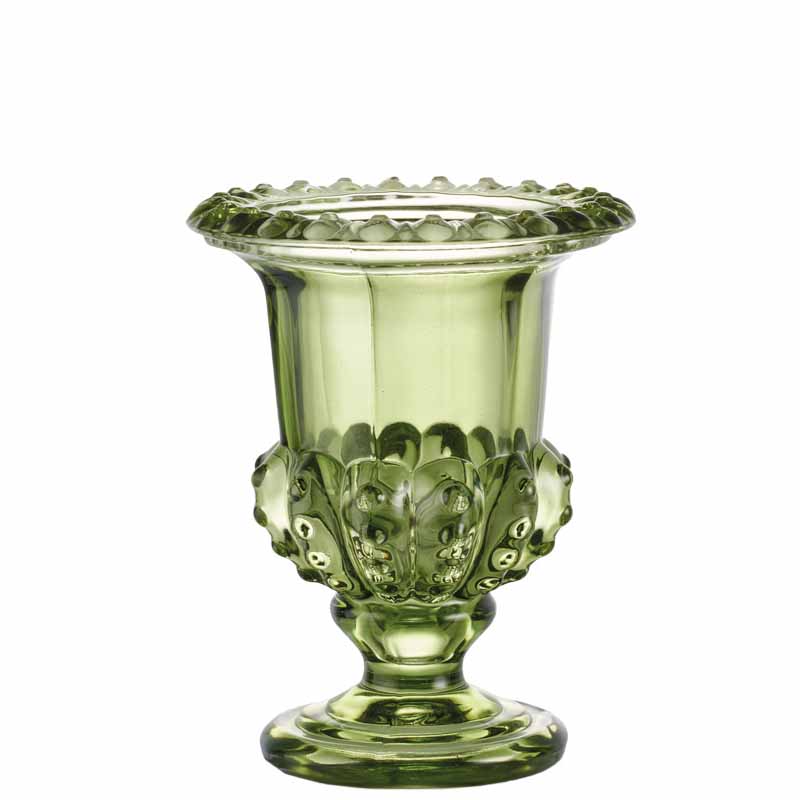 VASO VERDE CON PIEDE  D.20XH.26 CM AMELIE