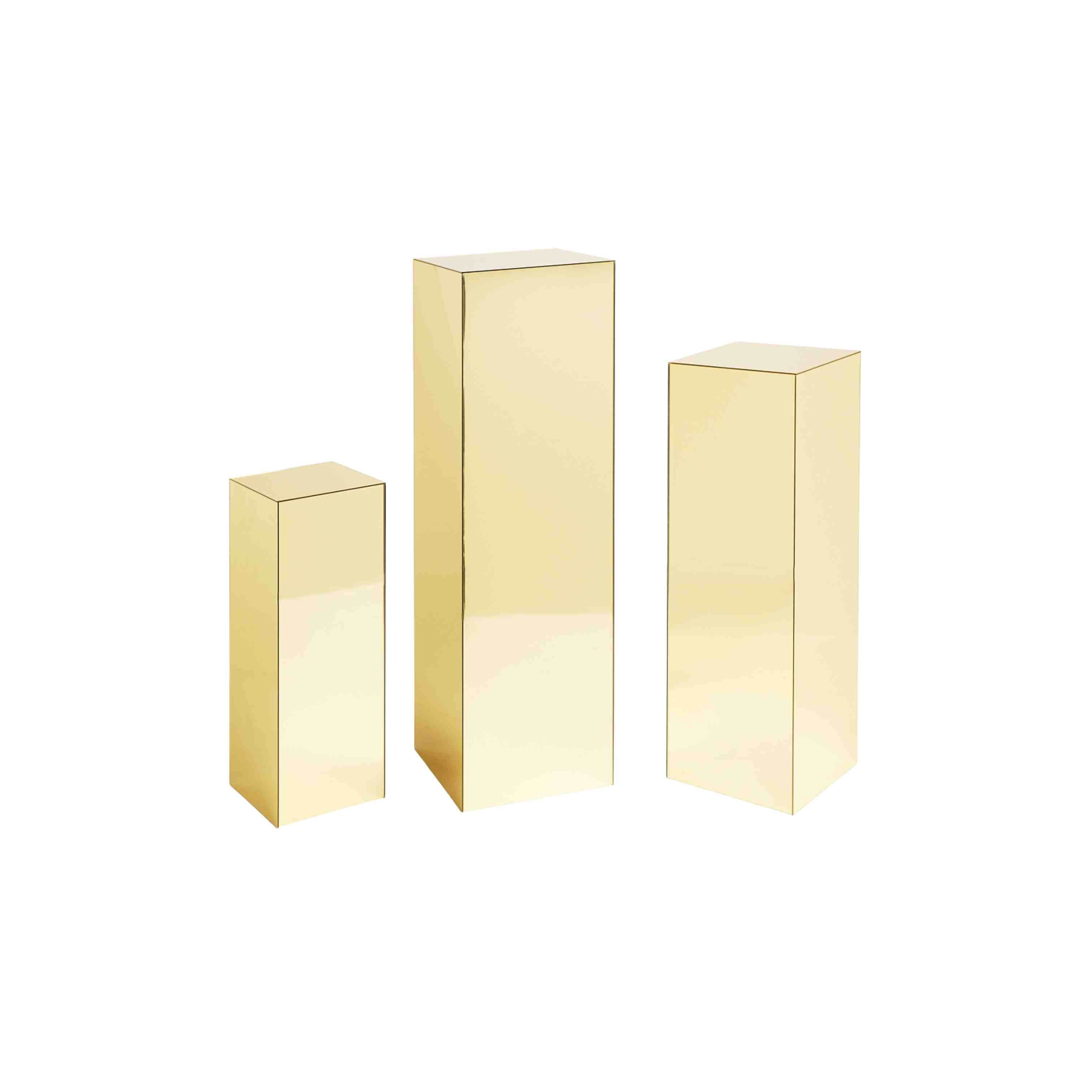 SET 3 ALZATINE PLEXIGLASS ORO (H100/80/60CM)