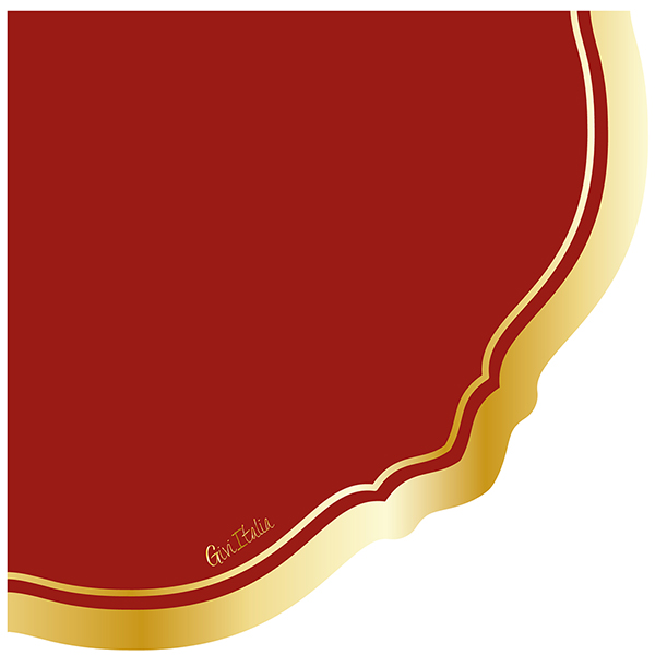 CF.16 TOV.LI LIBERTY ROSSO BORDO ORO  CM 33X33