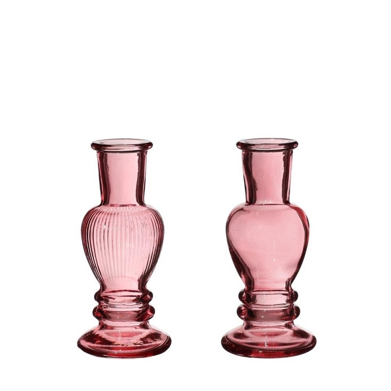 VENICE VASE CANDLE SOFT PINK H.11,3XD.5 CM 2 ASS.