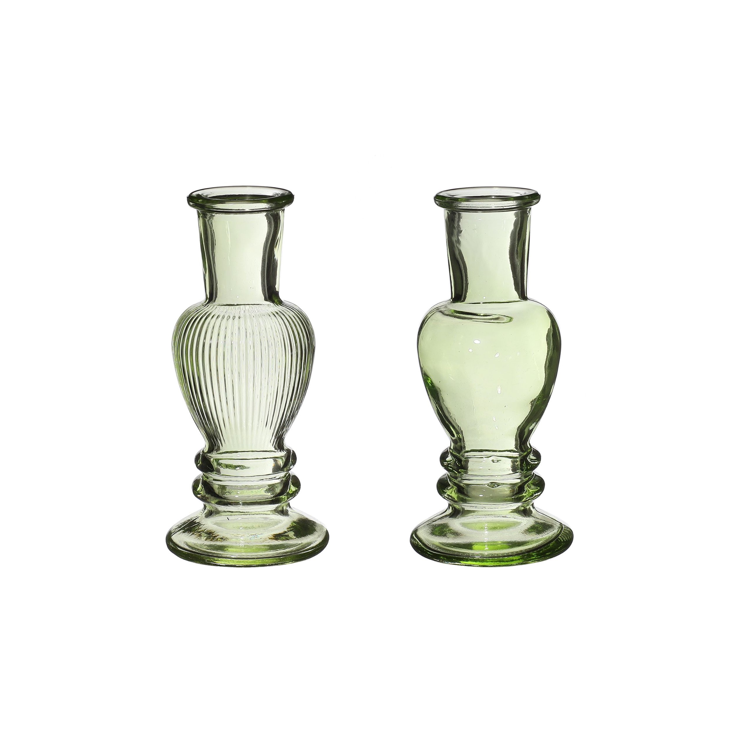 VENICE PORTACANDELA VERDE TENUE H.11,3XD.5 CM 2 ASS.