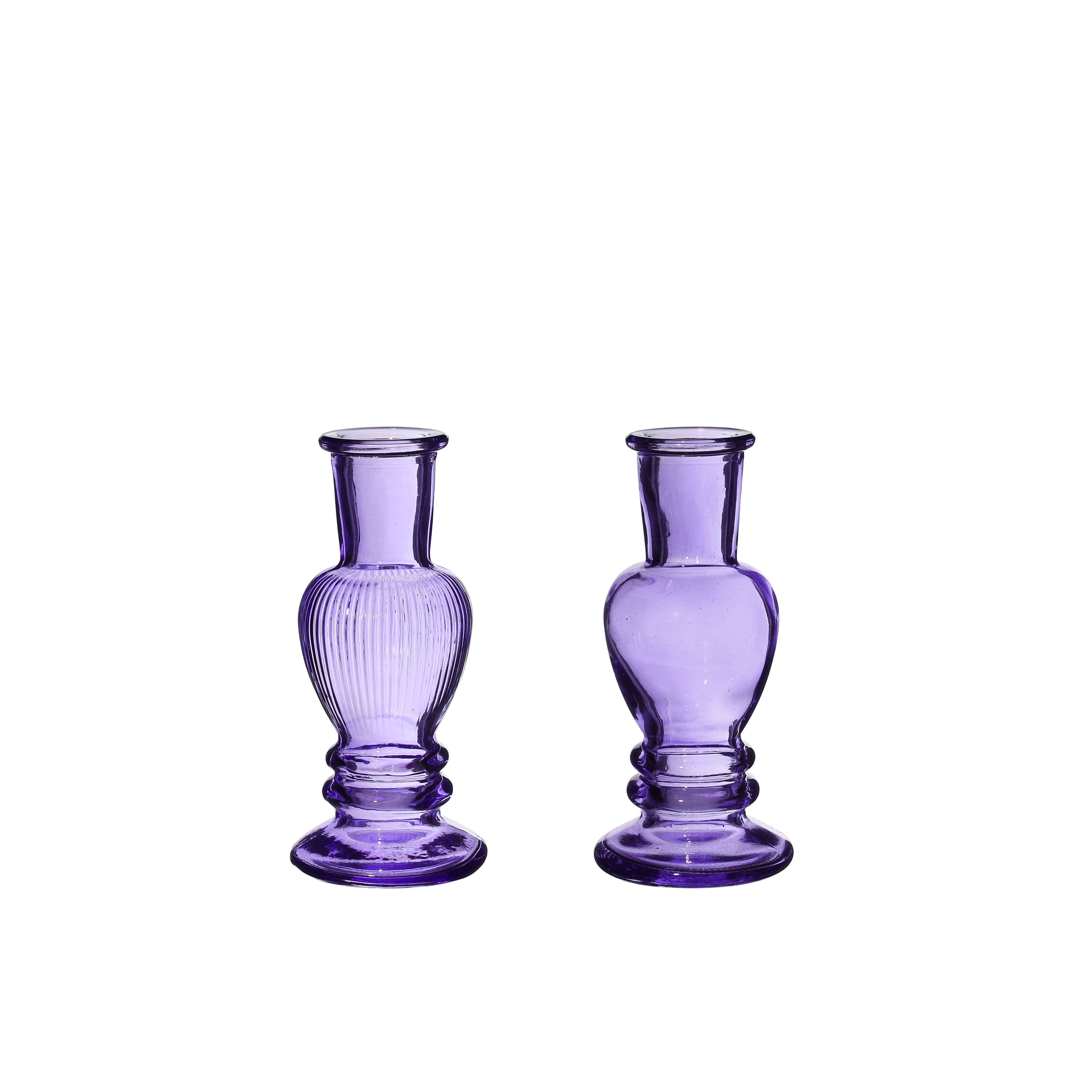 VENICE PORTACANDELA VIOLA H.11,3XD.5 CM 2 ASS.