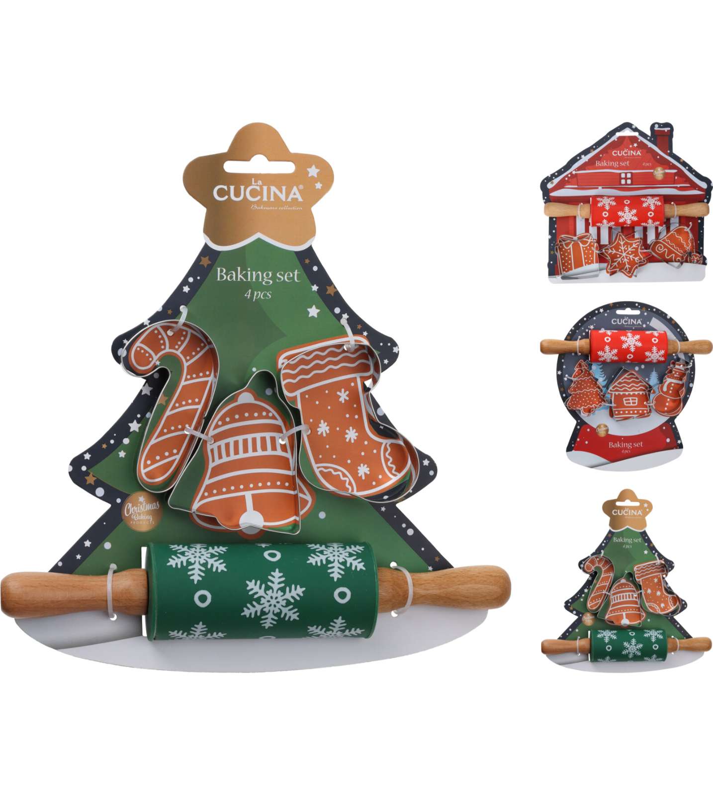 KIT CUCINA DOLCI NATALE 4PZ 3A