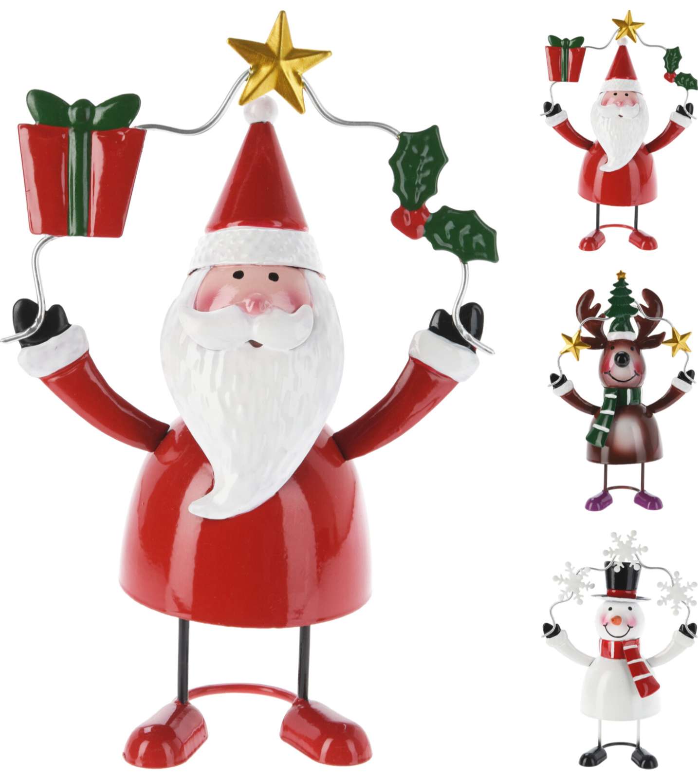 FIGURA NATALE METAL 18CM 3ASS
