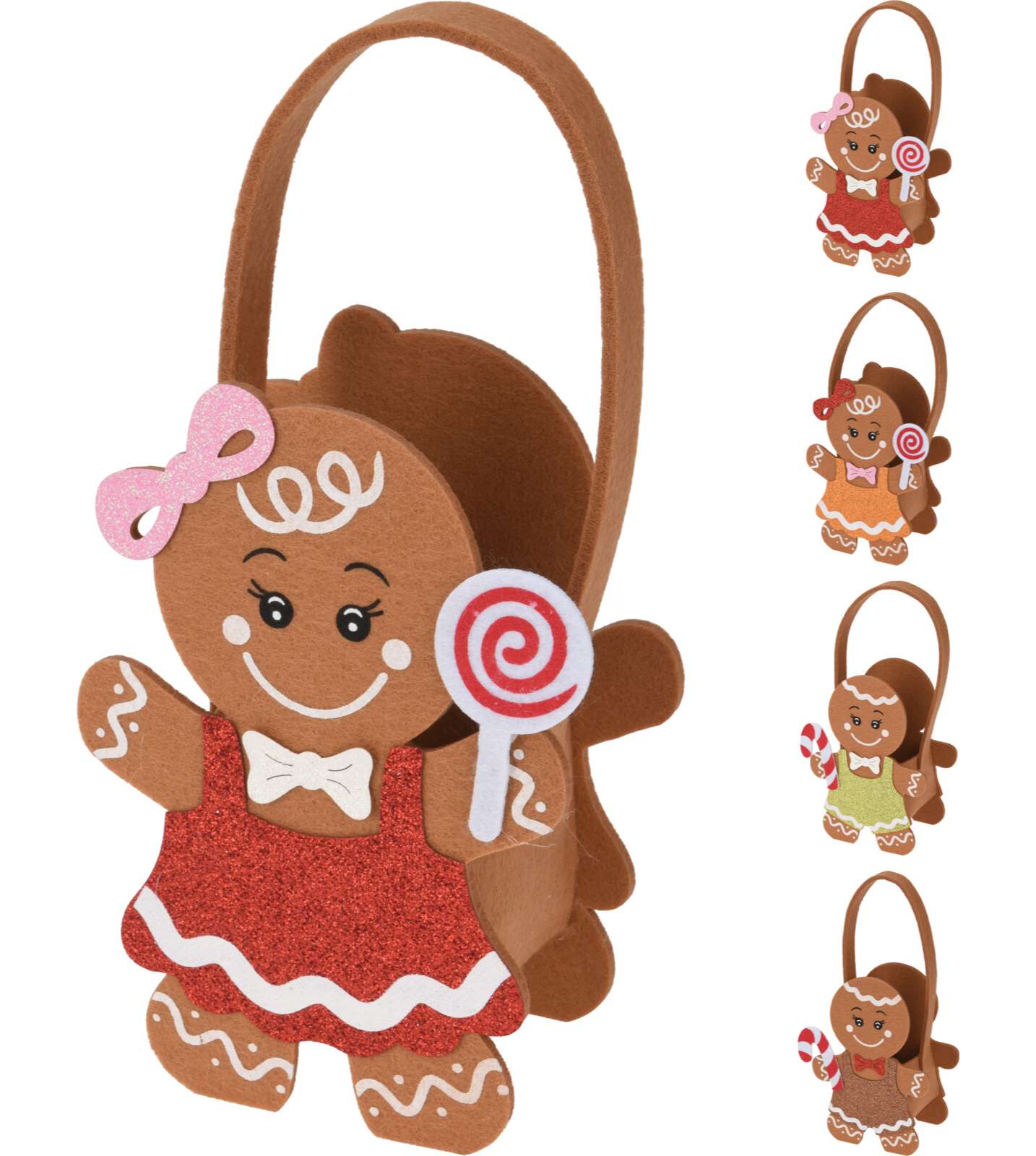 COOKIE TASJE VILT 18CM 4ASS