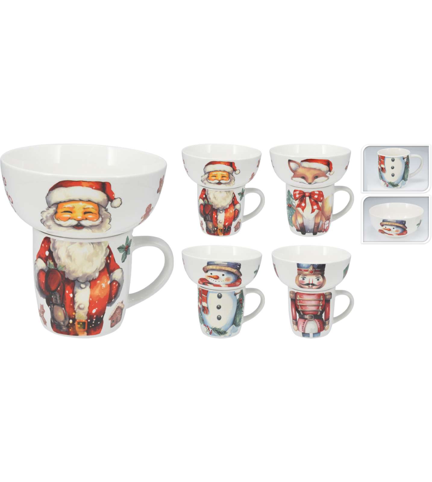 BOLO+MUG PORCELLANA NATALE 4AS