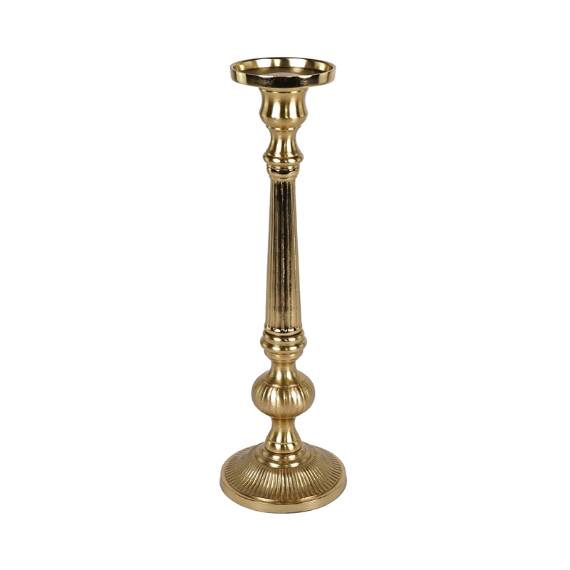 CANDELIERE ORO IN ALLUMINIO H.30 CM 