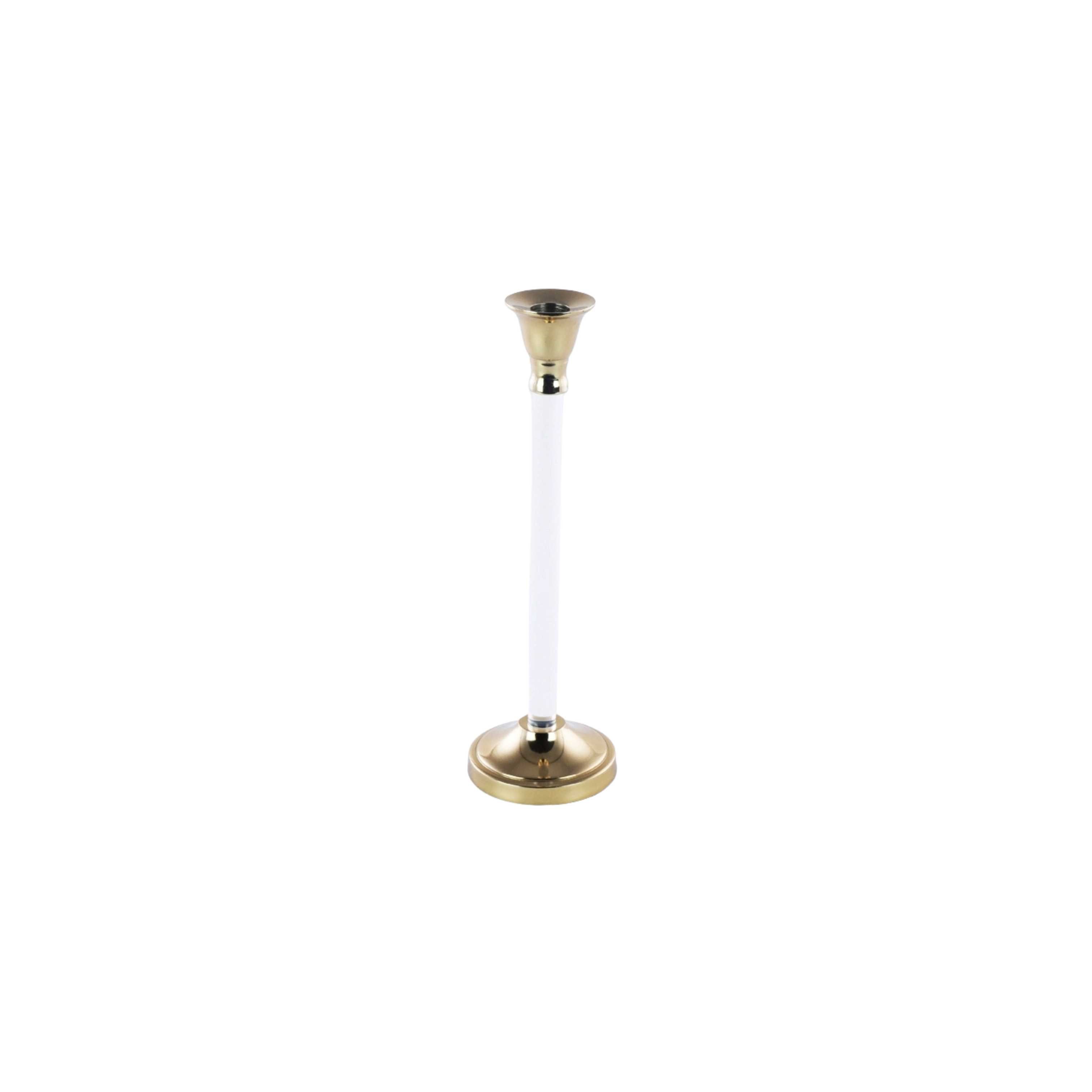 CANDELIERE ORO ACRILICO/ALLUMINIO H.30CM