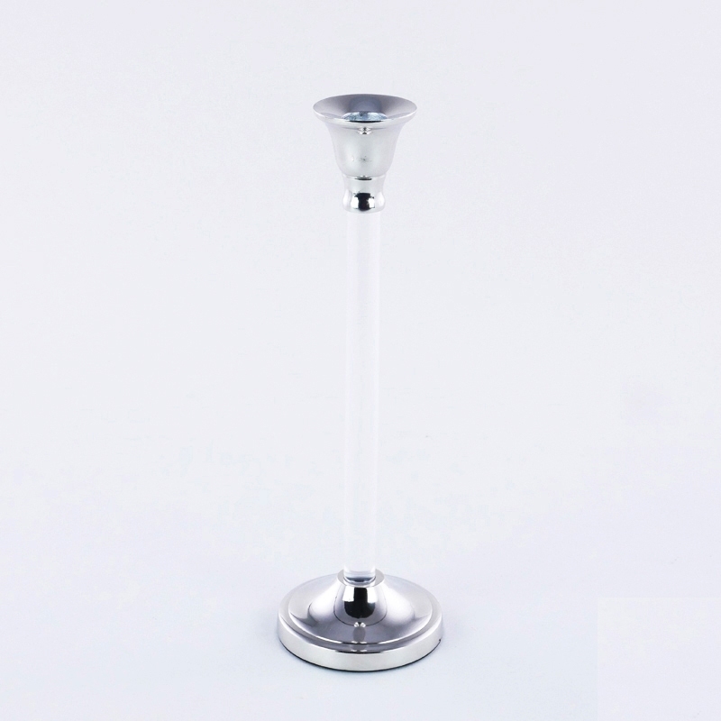 CANDELIERE ARGENTO ACRILICO/ALLUMINIO H.30CM 