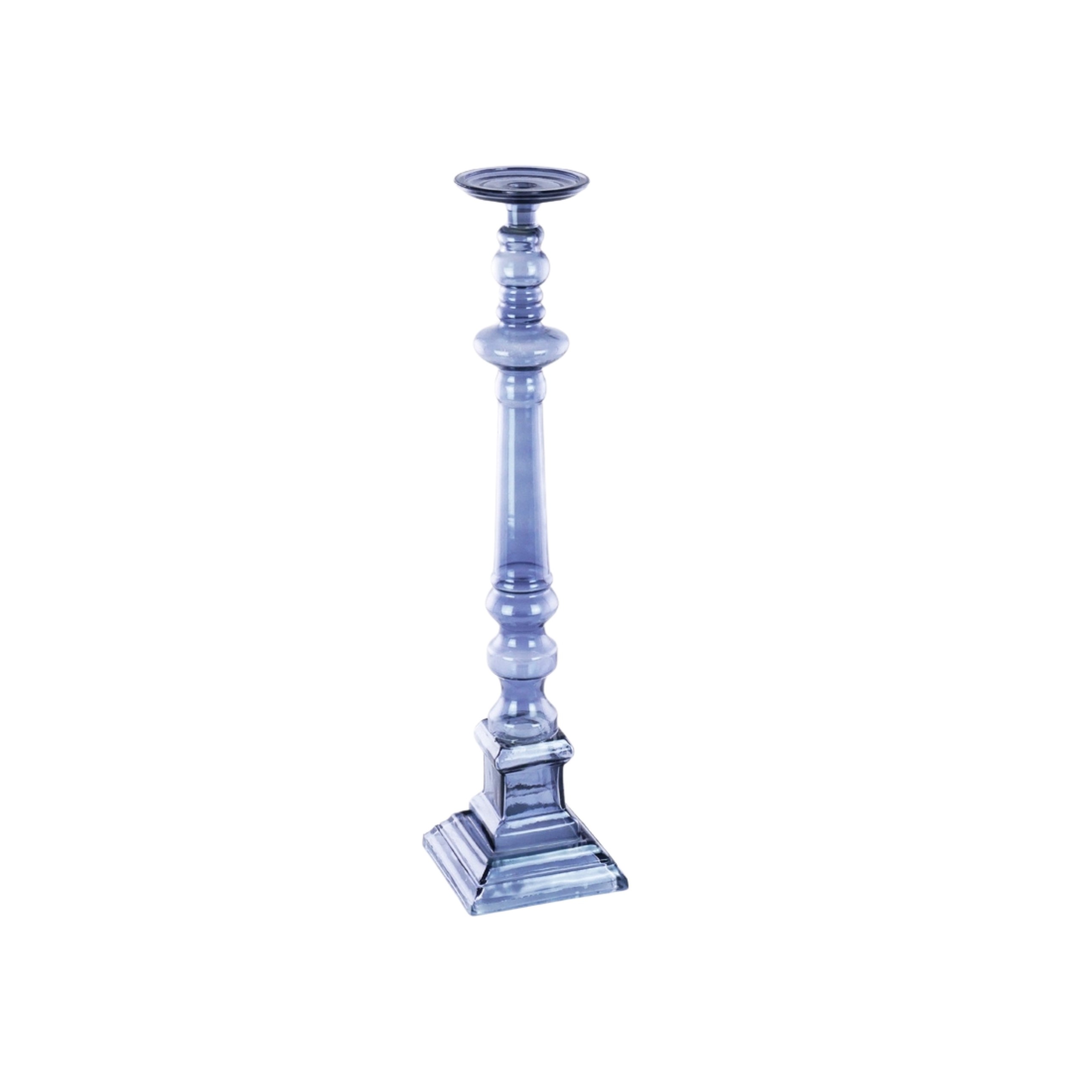 CANDELIERE BLU H.62CM VETRO
