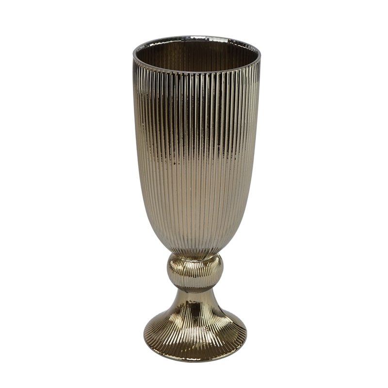 VASO BRONZO VETRO D.15XH.38 CM 