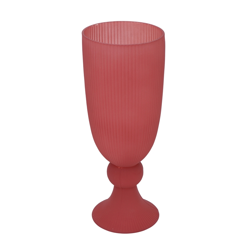 VASO ROSSO VETRO D.15XH.38 CM