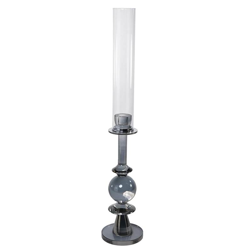 CANDELIERE GRIGIO H.63CM VETRO