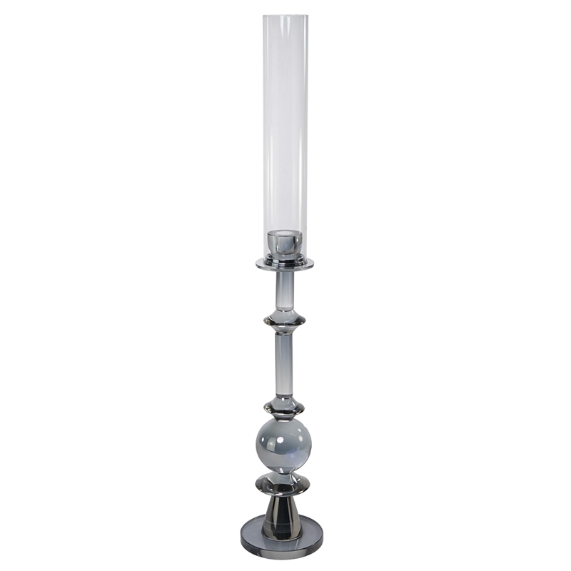 CANDELIERE GRIGIO H.73CM VETRO