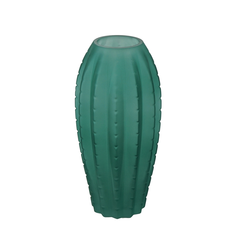 VASO VERDE D.14X29CM VETRO