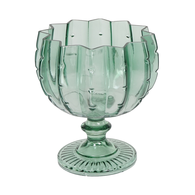 VASO CACTUS VERDE D.24X26CM VETRO