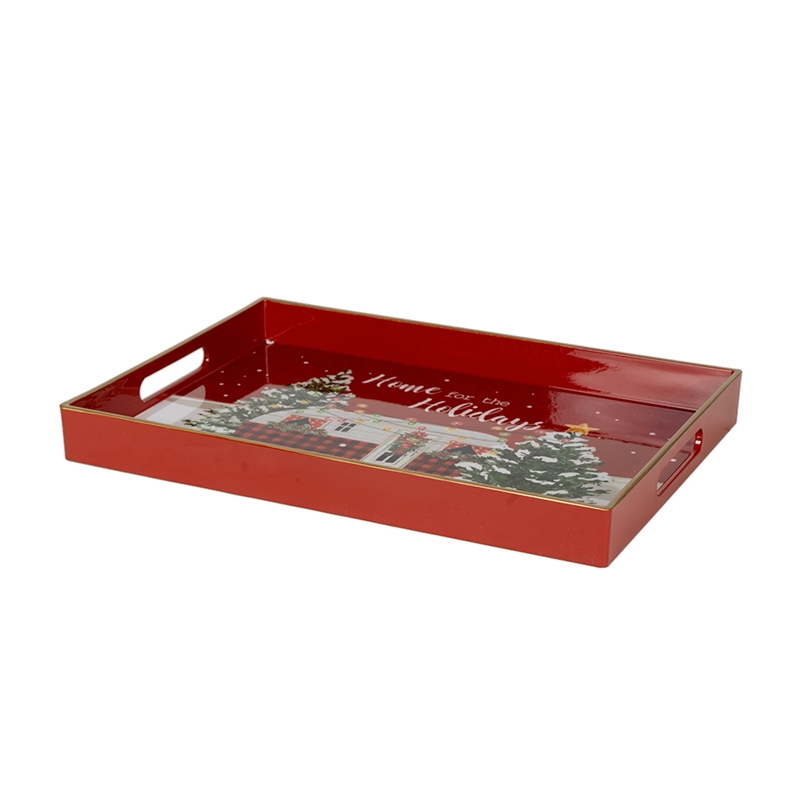 VASSOIO ''HOME FOR THE HOLIDAYS'' 35X25X3,5CM PVC