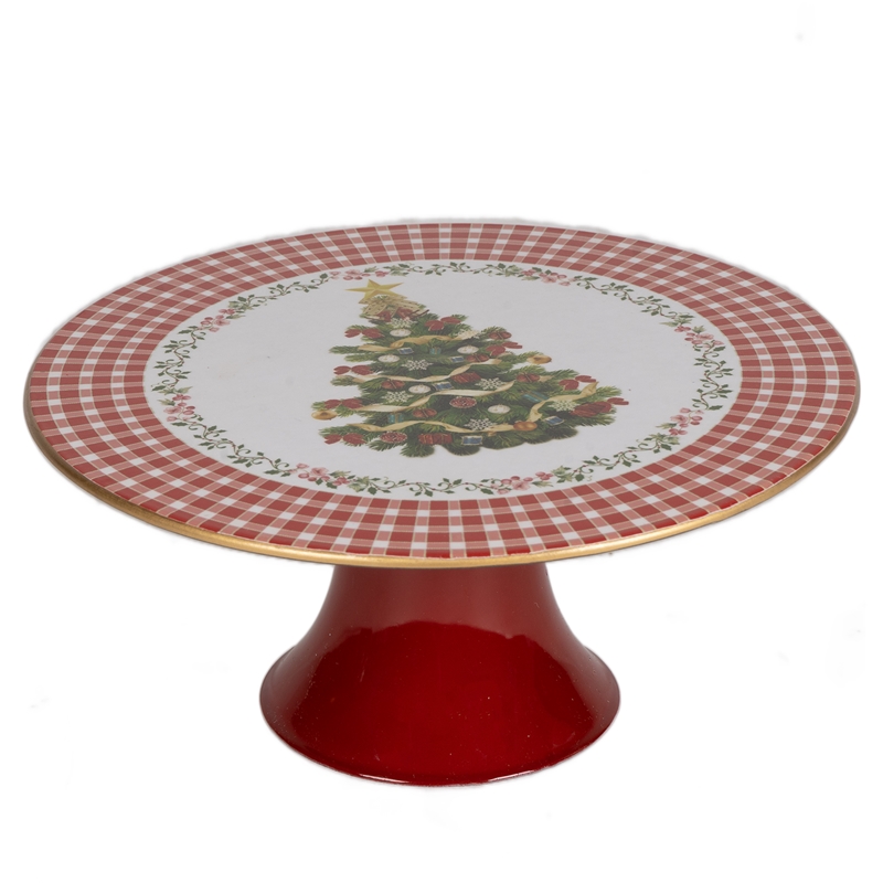 ALZATA ''ALBERO NATALE'' D.33X14CM PVC