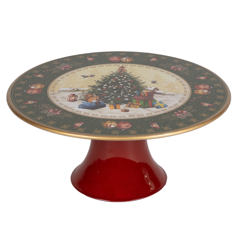 ALZATA ''ALBERO NATALE'' D.33X14CM PVC
