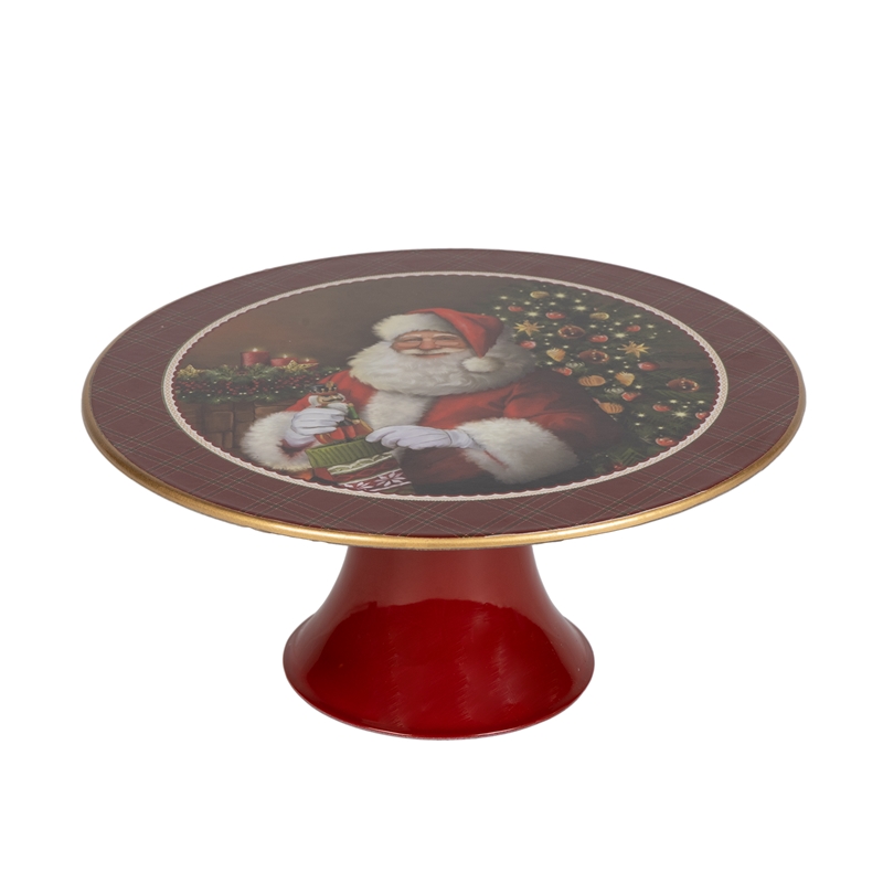 ALZATA ''BABBO NATALE'' D.22X10CM PVC