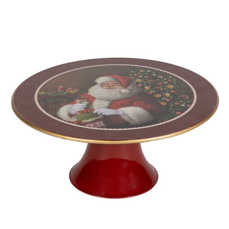 ALZATA ''BABBO NATALE'' D.33X14CM PVC