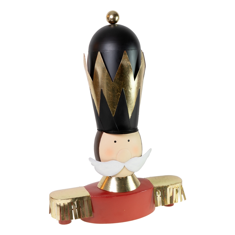 SOLDATO MEZZO BUSTO ROSSO/ORO 55X26X80CM MET