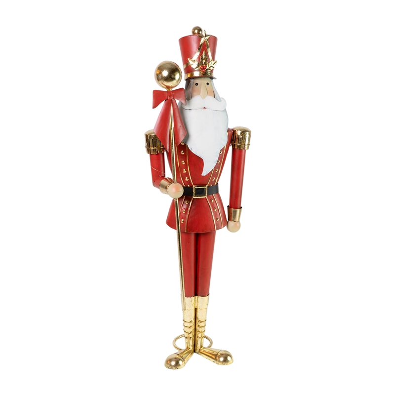 BABBO NATALE ROSSO/ORO H.80CM METALLO