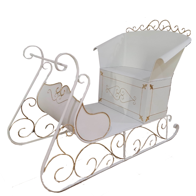 SLITTA BIANCA/ORO 181X110X139CM METALLO