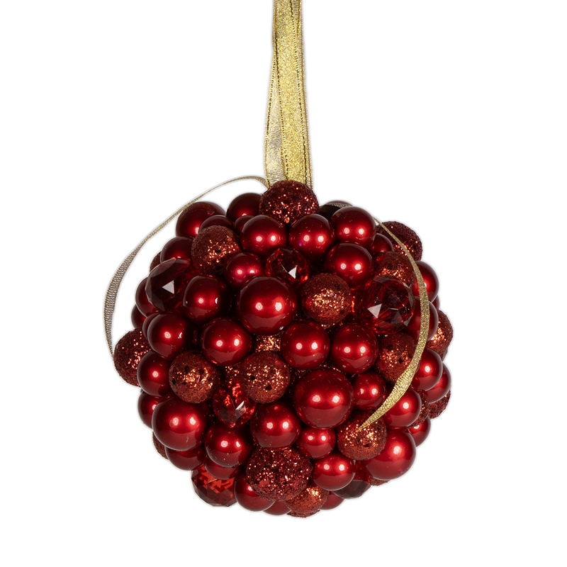 DECORO ROSSO D.20CM PVC