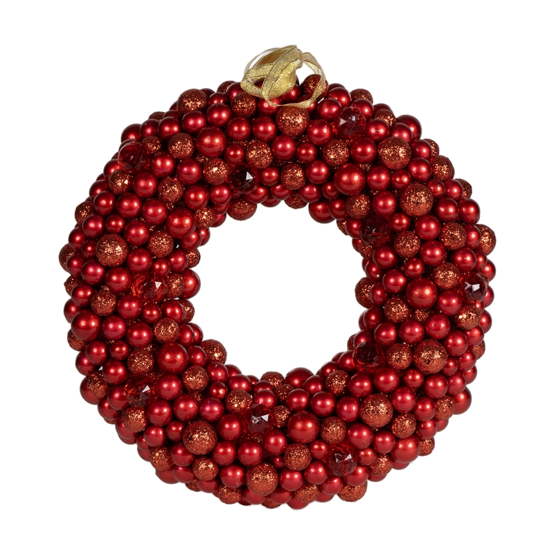 CORONA ROSSA D.25CM PVC