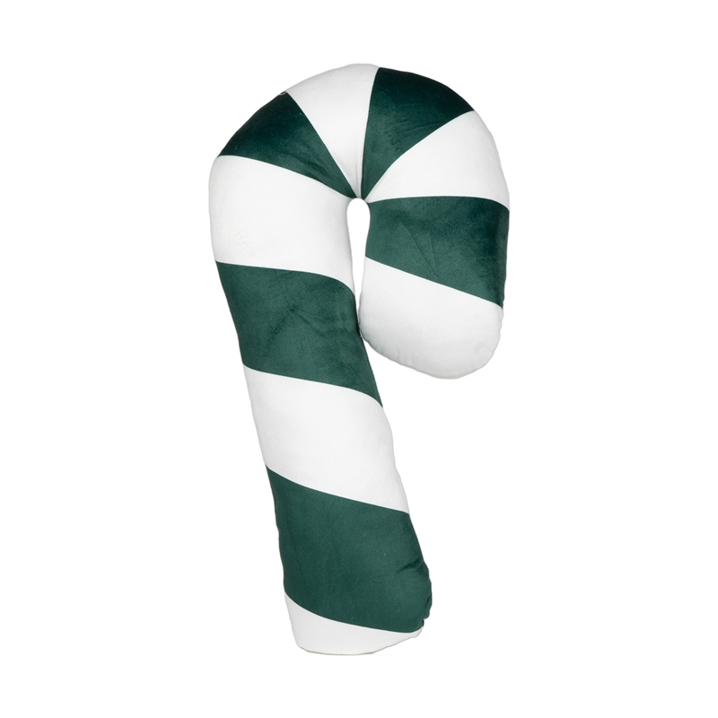 CUSCINO BASTONCINO VERDE/BIANCO H.45CM POLIEST.