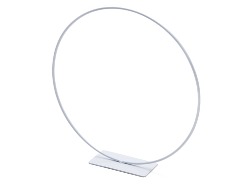 100CM METAL RING WHITE ON BASE