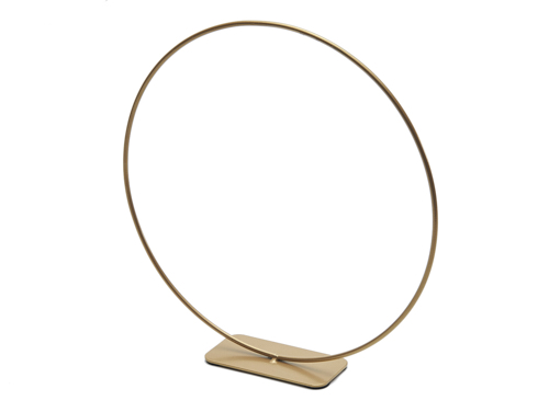 CERCHIO ORO IN METALLO CON BASE D.100 CM